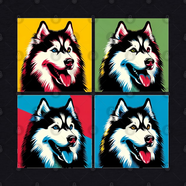 Siberian Husky Pop Art - Dog Lover Gifts by PawPopArt